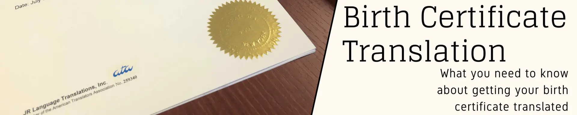 Certified Birth Certificate Translation